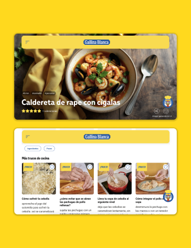 IMAGE Caso de Éxito · Gallina Blanca Agentic Experience